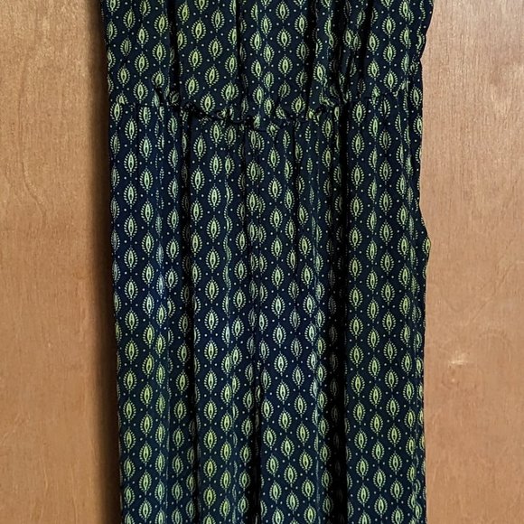 Spaghetti Strap Jumpsuit in Navy Print - Picture 2 of 3